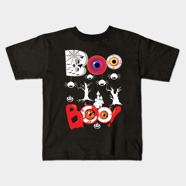 Boo BOo Kids T-Shirt by Riyadkhandaker